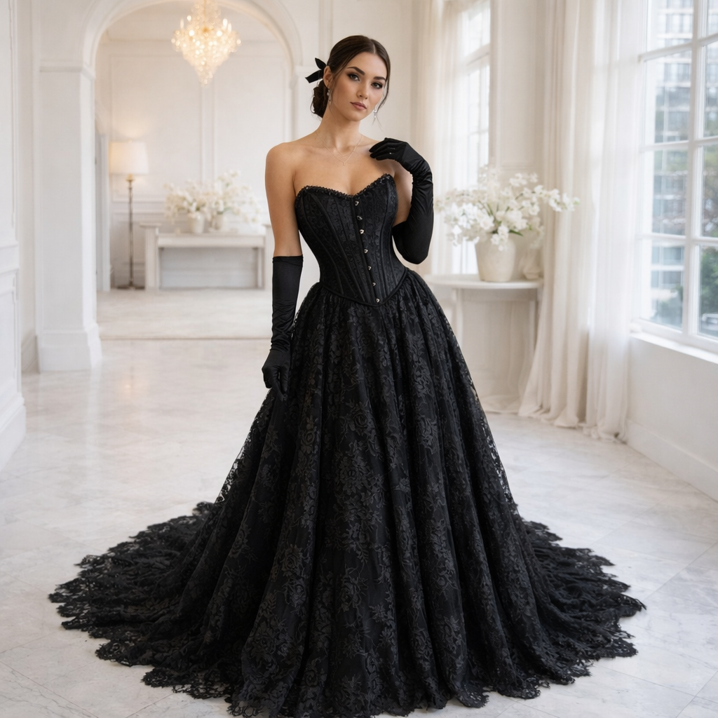 black wedding dresses