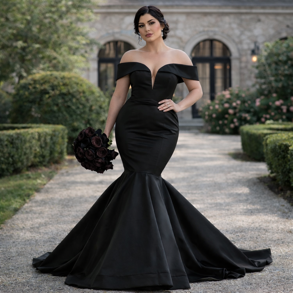 black wedding dresses