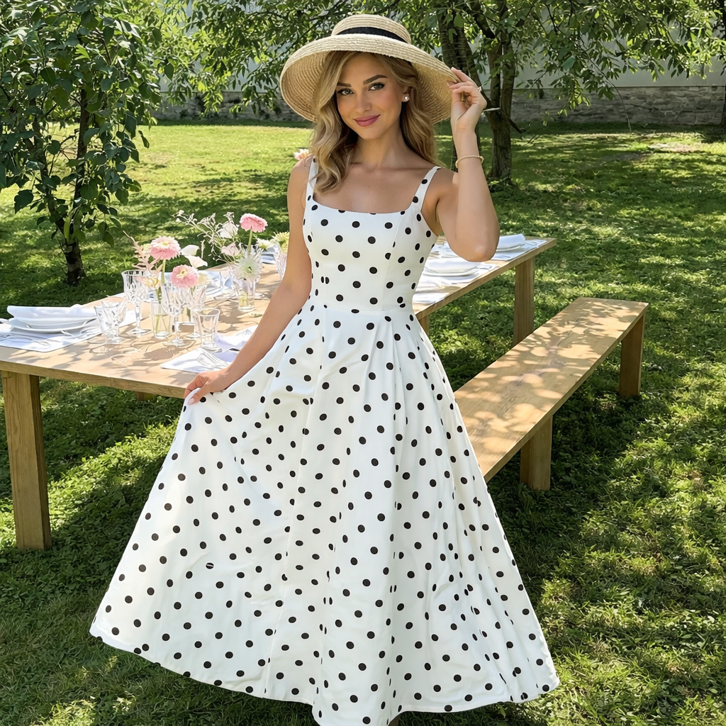 polka dot dress
