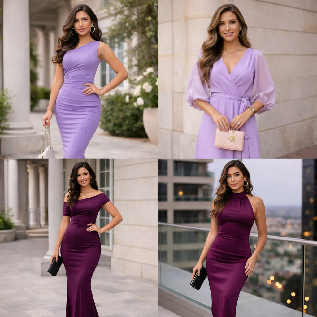 purple dresses