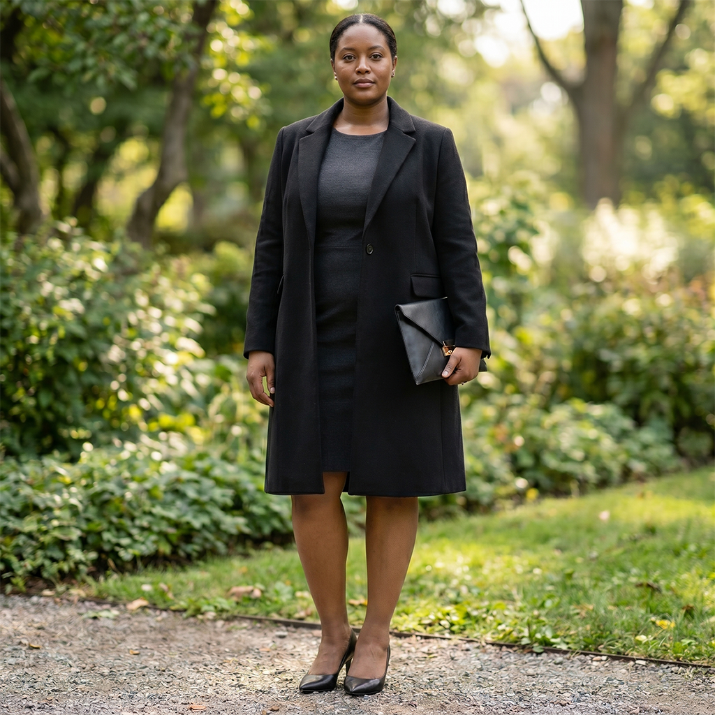 classy funeral outfits
