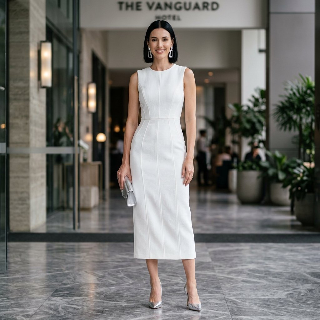 white cocktail dress