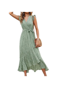 The Drop Women's Maya Floral Print Wrap Midi Dress