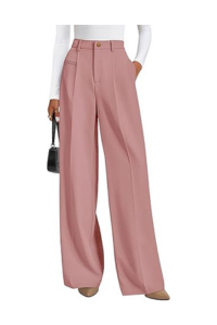 Lark & Ro Women’s Wide Leg Pleated Front Trouser