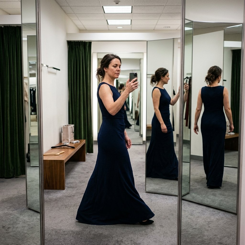 dark evening gown