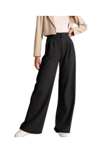 Black High-Waisted Tailored Trousers