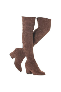 Brown Over-The-Knee Suede Boots