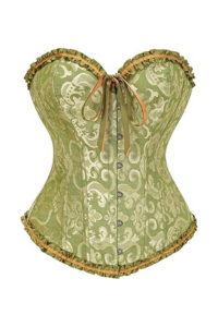 Olive Green Lace-Up Corset Top