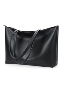 Structured Black Tote Bag