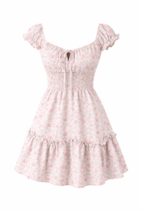 Ruffle Sleeve Floral Dress