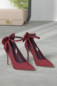 Bow Back Ankle Heels