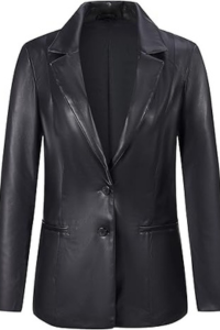 Faux Leather Blazer