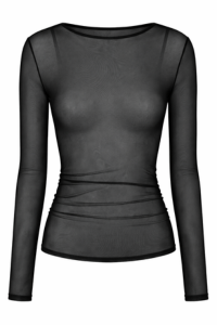 Sheer Mesh Long Sleeve Top