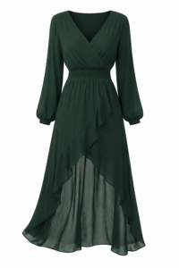 Long Sleeve Wrap Dress