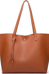 Faux Leather Tote Bag