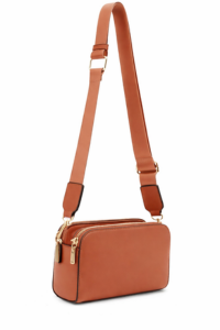 Triple Zip Crossbody Bag