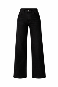 Black High Waisted Straight Leg Jeans