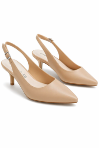Kitten Heel Slingback Pumps