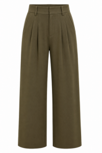 High Waisted Straight Leg Trousers