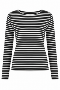 Boat Neck Striped T-Shirt