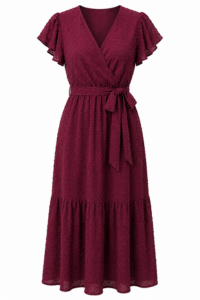 Bohemian Floral Wrap Midi Dress