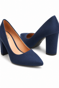Square Toe Block Heel Pumps
