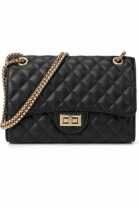 Quilted Faux Leather Crossbody Bag