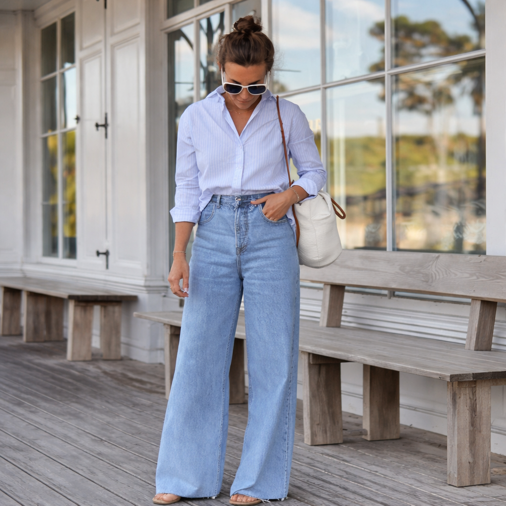 wide leg jeans outfit