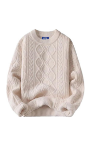 Beige Chunky Knit Sweater