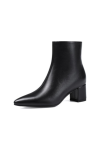Black Ankle Boots (Block Heel)