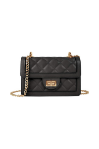 Black Quilted Crossbody Bag