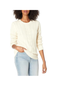 Cream Cable Knit Sweater