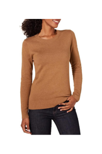 Fine Knit Crewneck Sweater (Camel)