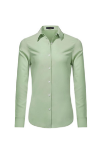 Sage Green Button-Down Shirt (Soft Blouse)