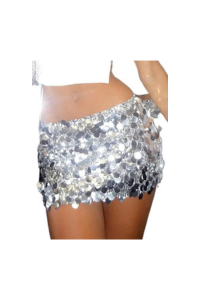 Silver Disc Mini Skirt
