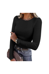 The Drop Women's Ribbed Long Sleeve Top