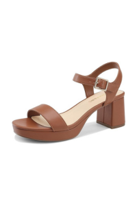 Block heel ankle strap sandals