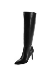 Black Knee High Pointed Toe Boots