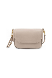 Taupe structured mini box purse