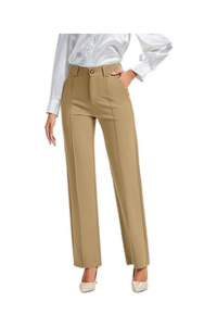 High-Waisted Slim Ankle Trousers