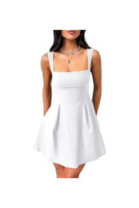 Structured White Mini Cocktail Dress with Bustier Bodice