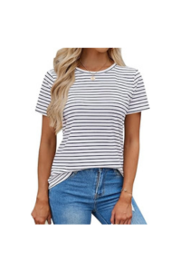 Women's Striped Crew Neck Tee