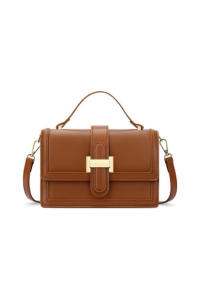 Structured Leather Crossbody Bag