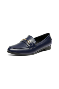 Navy Horsebit Loafers