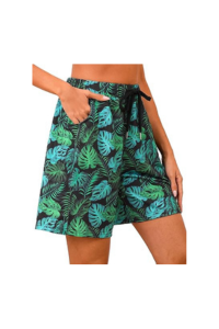 Tropical Palm Print Golf Shorts