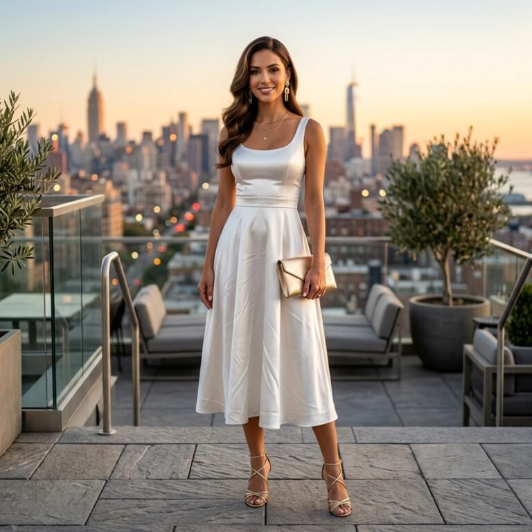 white cocktail dress