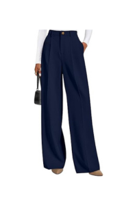 High-Waisted Wide-Leg Tailored Trousers