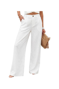 Lillusory Wide Leg Linen Blend Pants