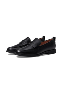 classic leather loafers black women