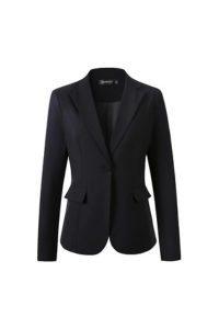 Tailored Single-Breasted Blazer Black